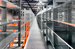 Комбинированный мезонин на складе интернет-магазина